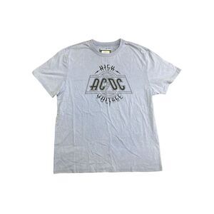 Official Merchandise Men's Soft Short Sleeve Band Logo T-Shirt - Blue/AC DC